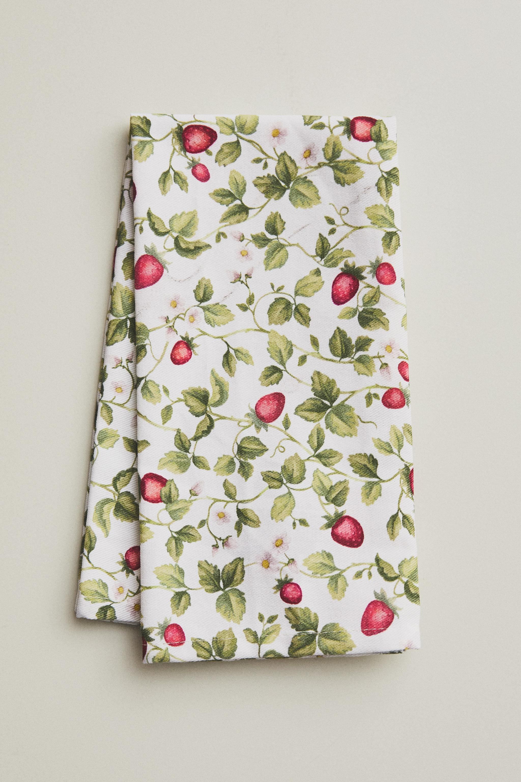 PACK SERVIETTES DE TABLE FRAISES (LOT DE 2)
